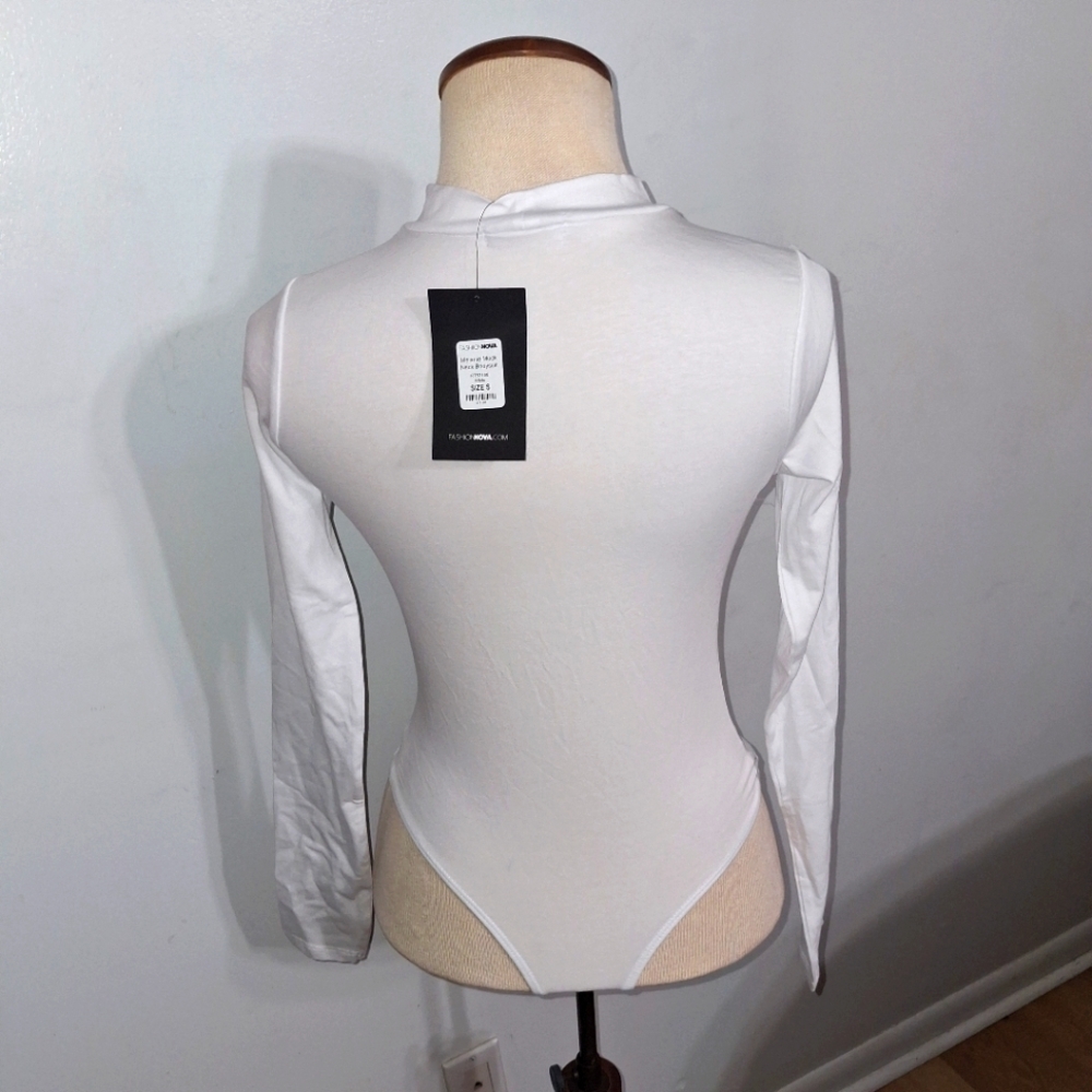Fashion Nova/Melanie Mock Neck Bodysuit- W Sz Small - Picture 6 of 10